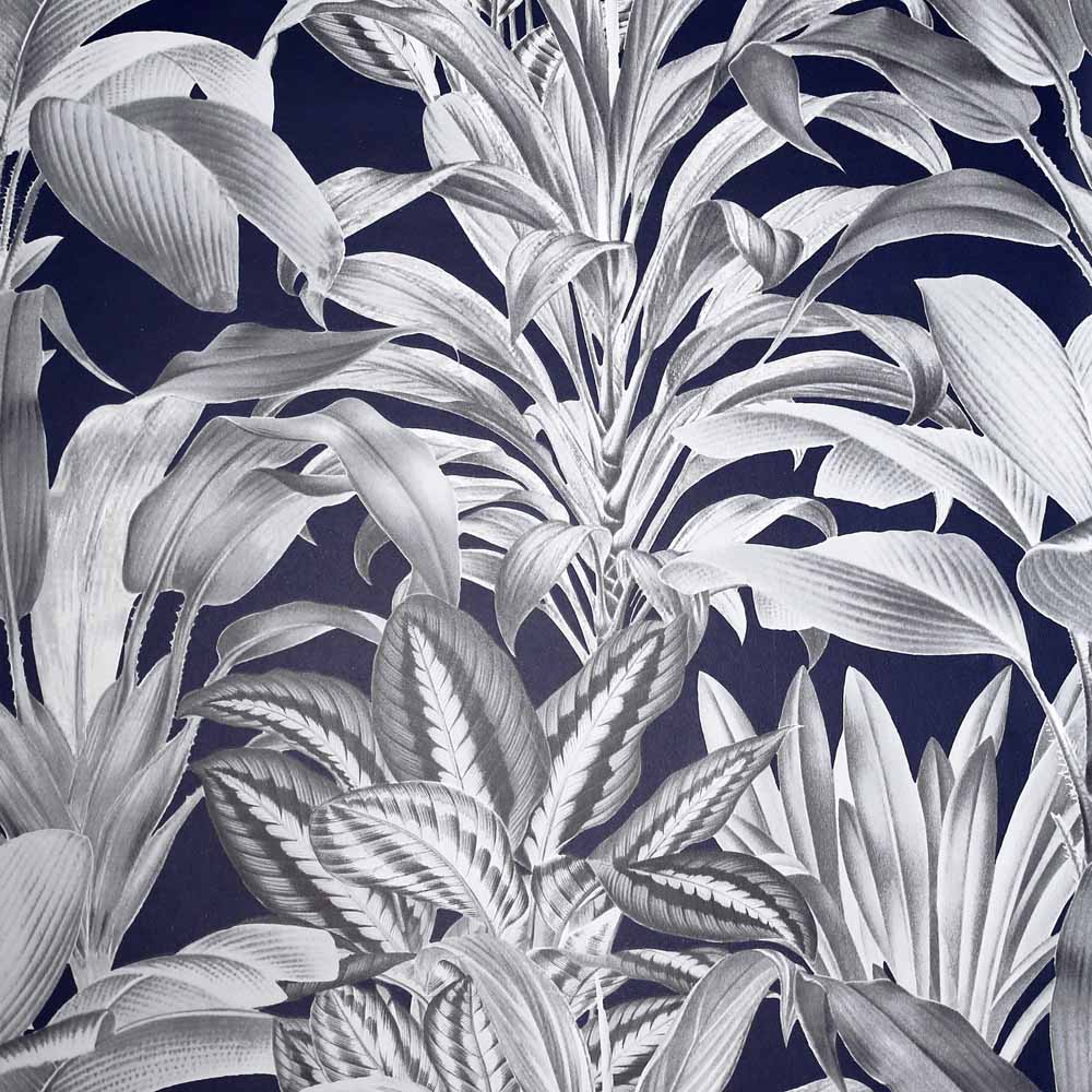 Arthouse Greenhouse Plants Navy Wallpaper Image 1