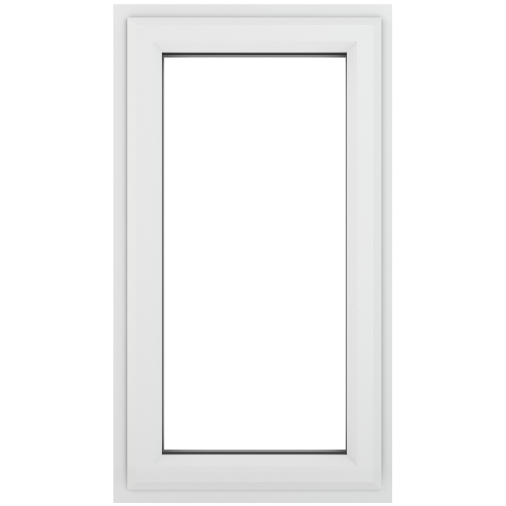 Crystal uPVC Double Glazed Window Top Hung Opener White Clear Glass 610x1040mm Image 1