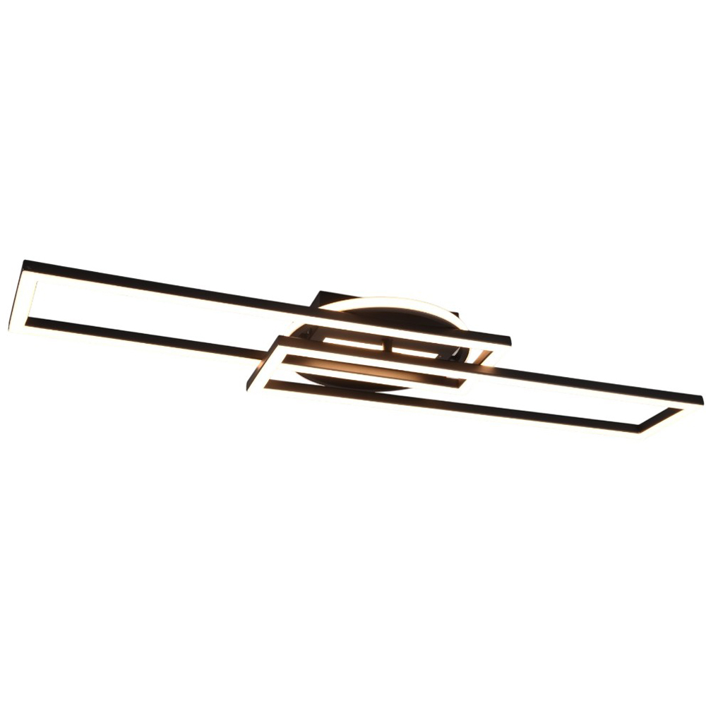 TRIO Twister Matt Black LED Ceiling Light Image 1