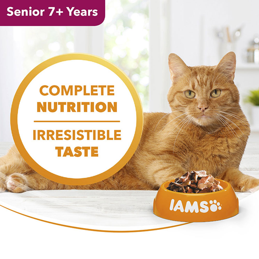 IAMS Delights Senior Land and Sea Collection in Gravy Cat Food 12 x 85g Image 4