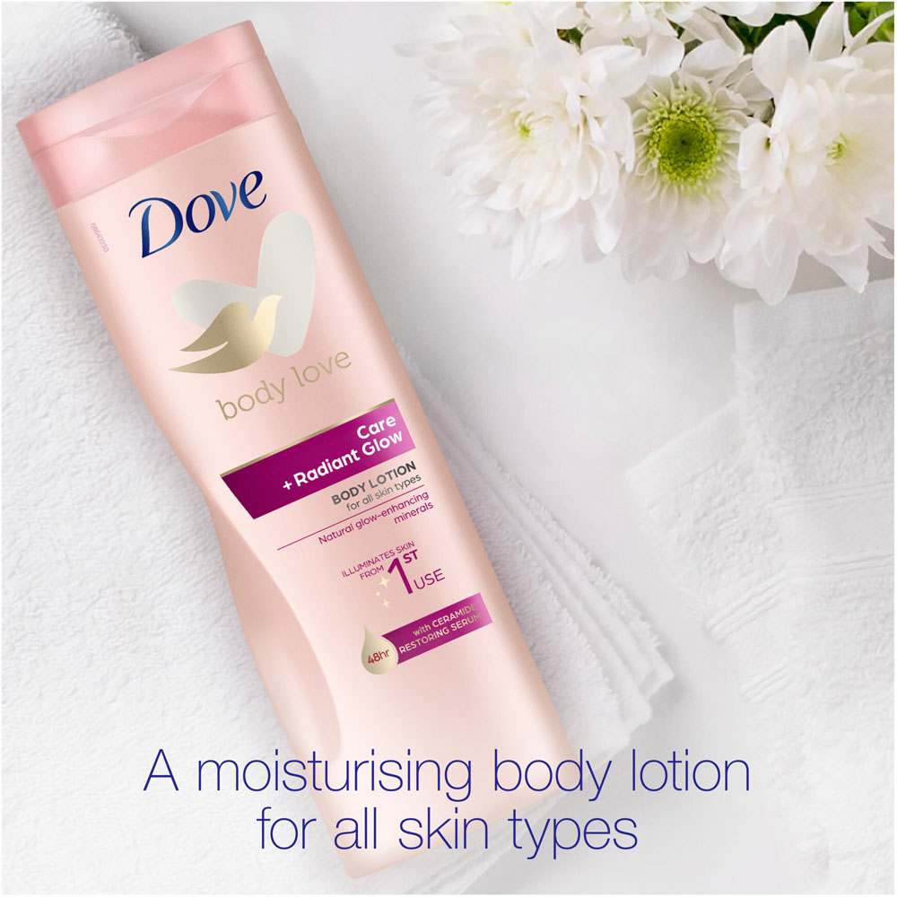 Dove Lotion Care and Glow Body Lotion 400ml Image 4