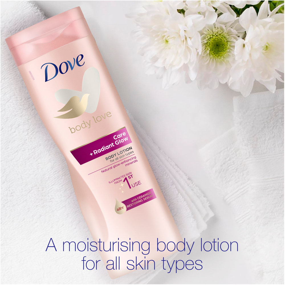 Dove Lotion Care and Glow Body Lotion 400ml Wilko