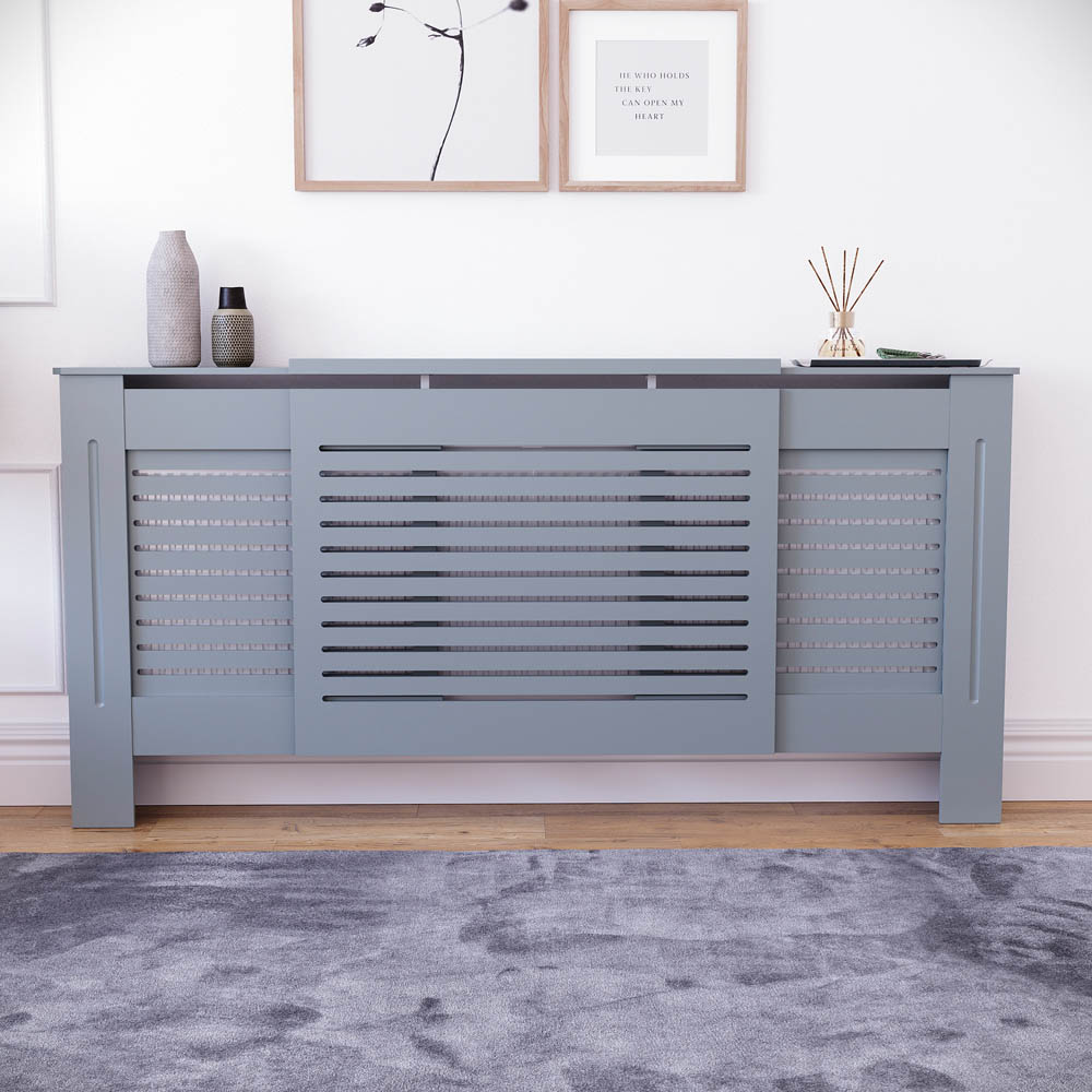 Vida Designs Milton Grey Adjustable Radiator Cover Image 5