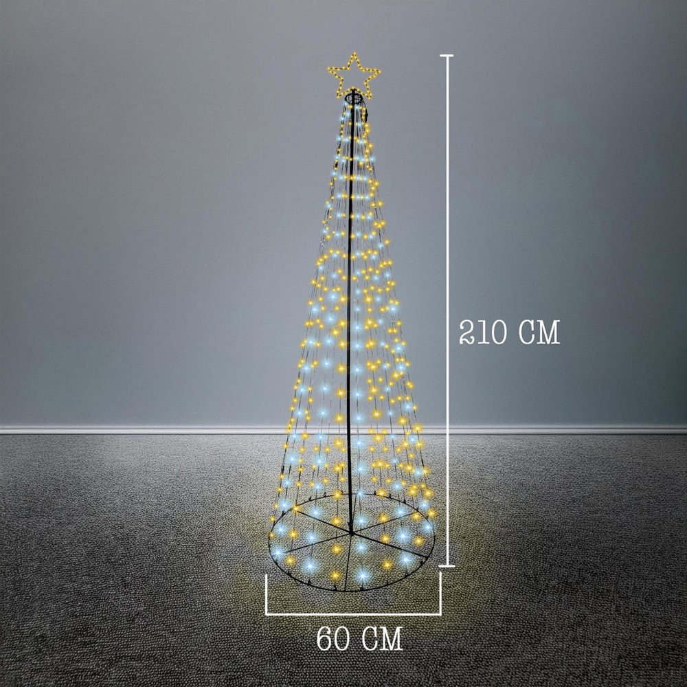 Shatchi White and Warm White LED Pre Lit Maypole Artificial Christmas Tree 6.1ft Image 5