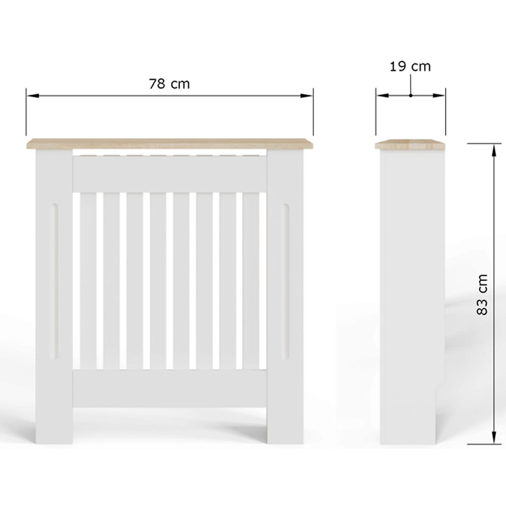 GFW Longslow Classic White Vertical Slat Radiator Cover Small Image 7