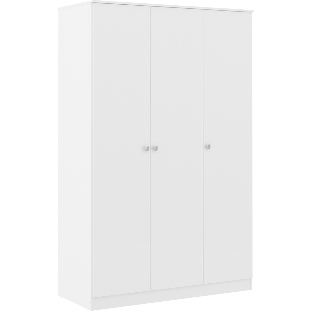 Seconique Denver 3 Door Wardrobe White Gloss Bedroom Furniture Set Image 3