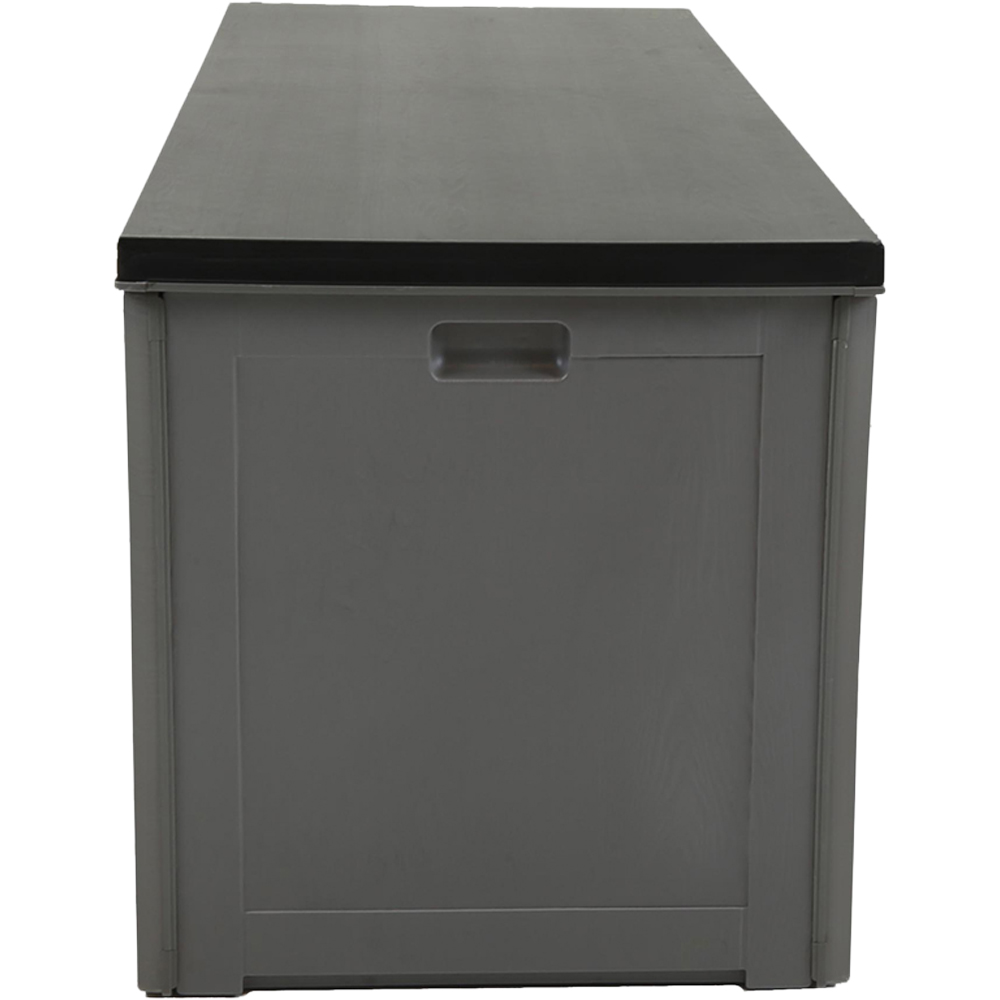 Charles Bentley 390L Grey and Black Large Outdoor Plastic Storage Box Image 4
