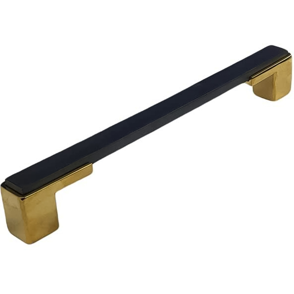 Golden Grace Black and Gold Gamma Cabinet Pull Handle Set 160mm Image 1
