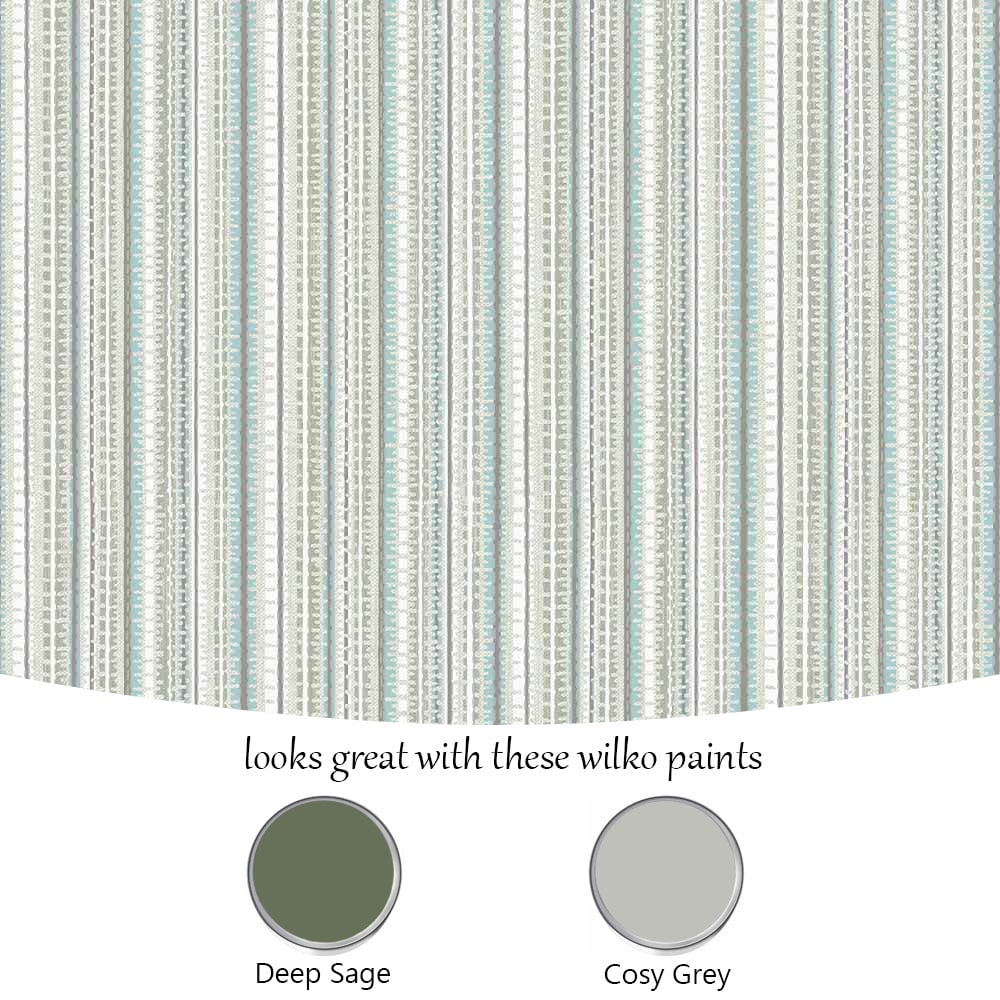 Wilko Pinstripe Green Wallpaper Image 4