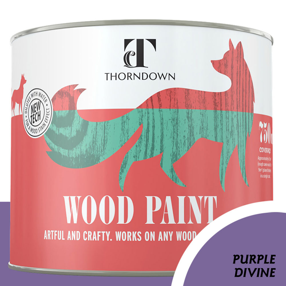 Thorndown Purple Divine Satin Wood Paint 750ml Image 3