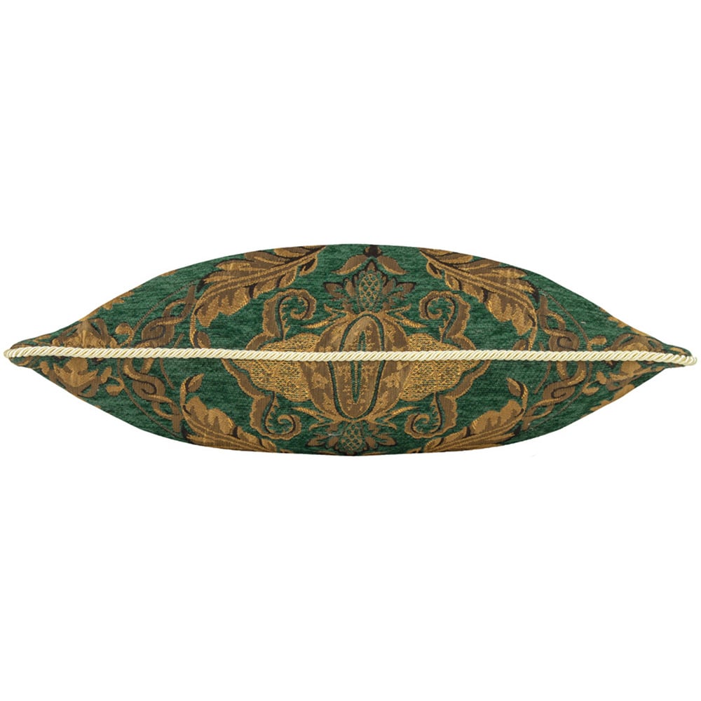 Paoletti Shiraz Emerald Floral Jacquard Cushion Image 3