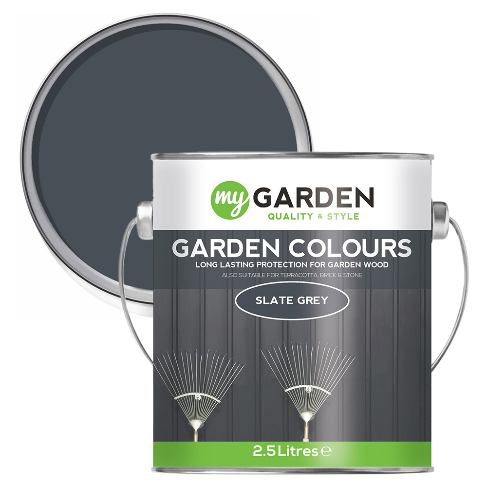 My Garden Colours Multi Surface Slate Grey Paint 2.5L Image 1
