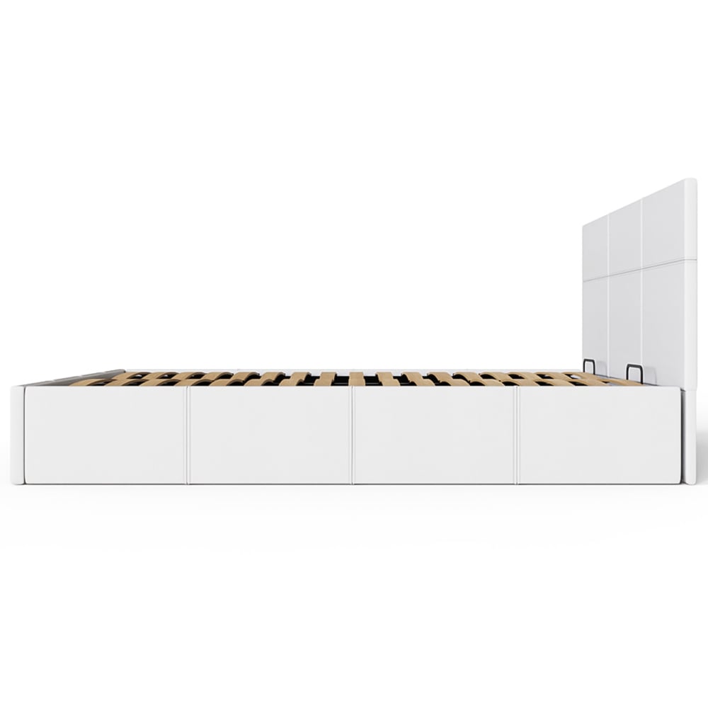 GFW Double White Side Lift Ottoman Bed Image 6