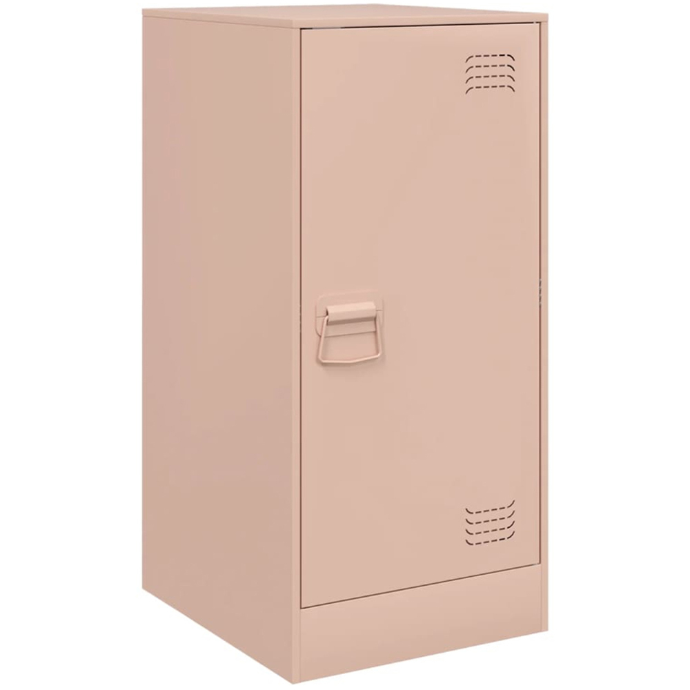 vidaXL Single Door Pink Metal Sideboard Image 2