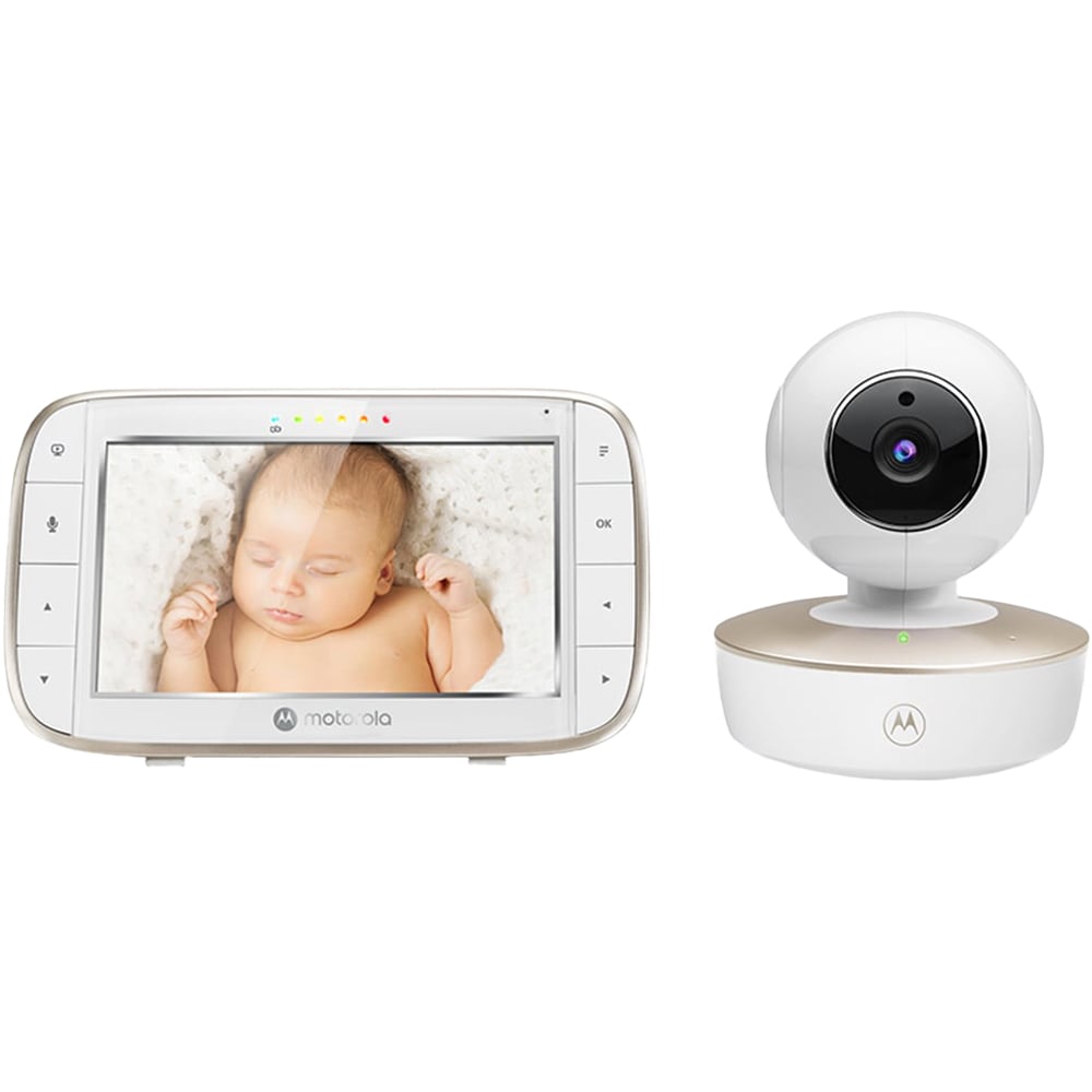 Motorola VM855 Connect 5 inch Portable Wi-Fi Video Baby Monitor White Image 1