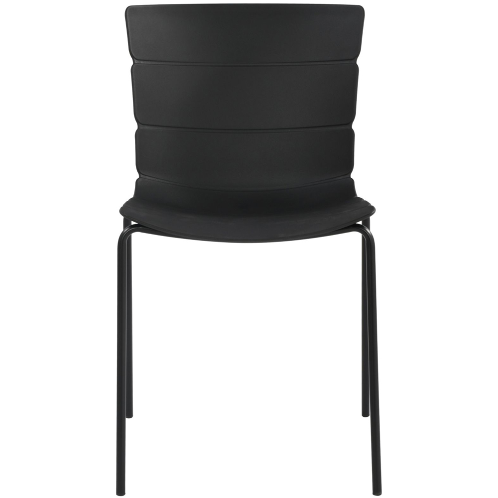 Core Products Bali Set of 2 Black Plastic Kitchen Chair Image 8