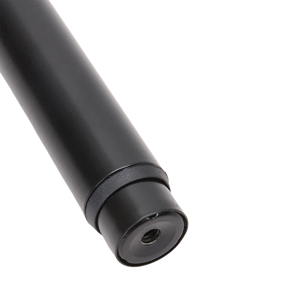Living and Home 71-122cm Glossy Black Telescopic Curtain Pole with Brackets and Round Finial Image 3