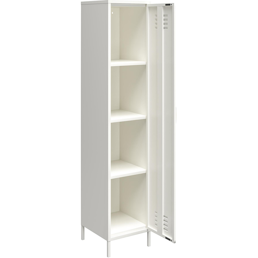Dorel Mission District Single Door Soft White Storage Cabinet Image 6