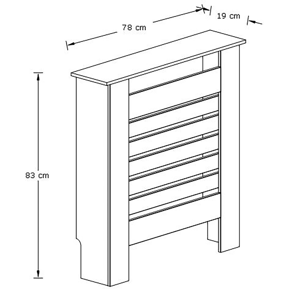 GFW Cleo White Small Radiator Cover 830 x 780mm Image 5