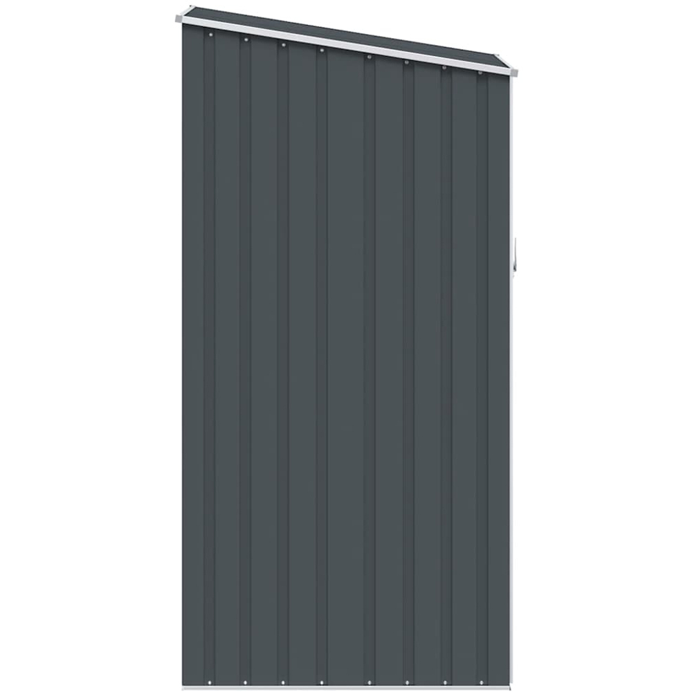 vidaXL 2.8 x 3.2ft Anthracite Galvanised Steel Pent Garden Shed Image 5