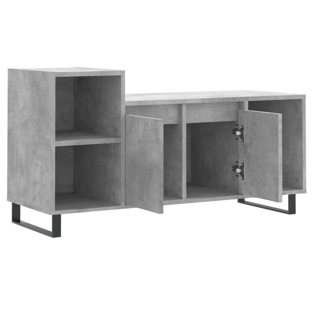 vidaXL 2 Door 3 Shelf Concrete Grey TV Cabinet Image 6