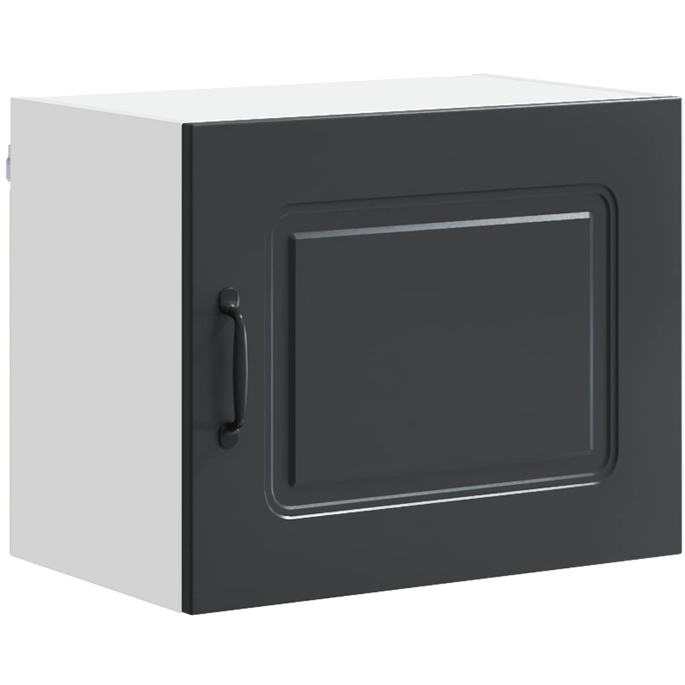 vidaXL Kalmar Single Door Black Wall Mounted Wide Kitchen Cabinet Image 2
