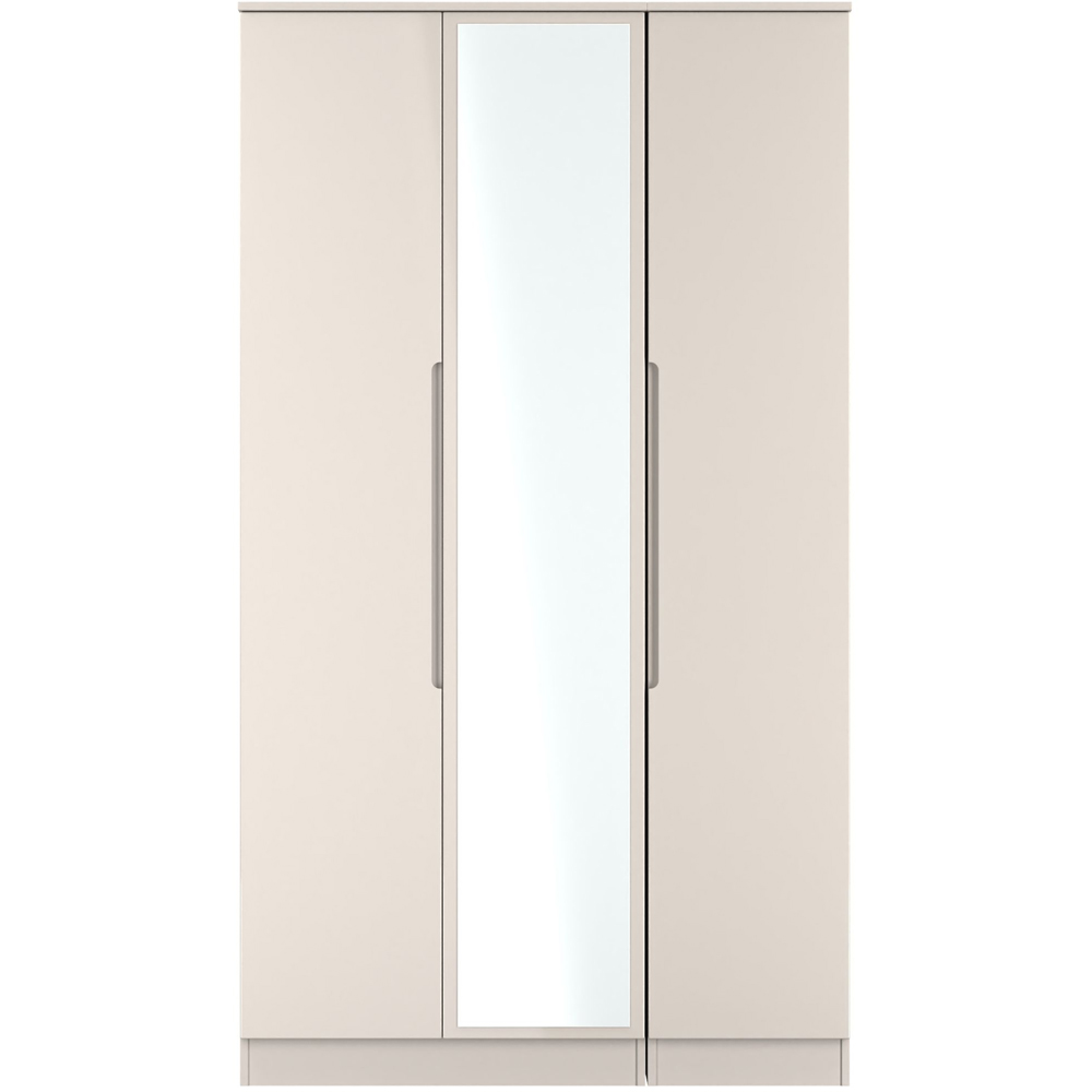 Crowndale Milan 3 Door Kashmir Gloss and Kashmir Tall Mirrored Wardrobe Ready Assembled Image 3
