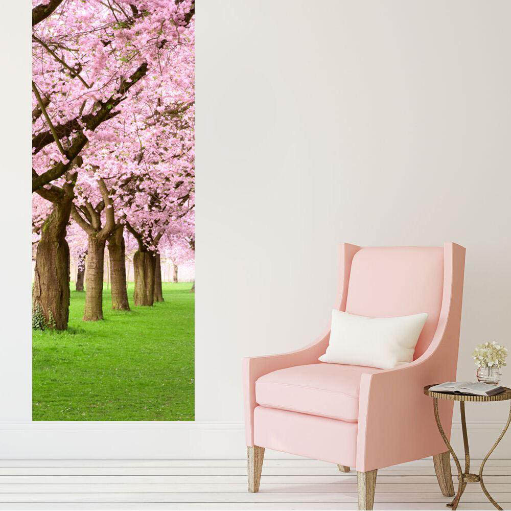 Walplus Pink Blossom Office Decor Door Mural Image 5