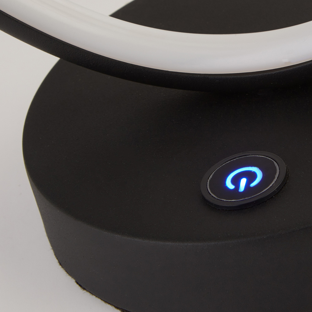 Lighting Collection Furness Black LED Table Lamp Image 4