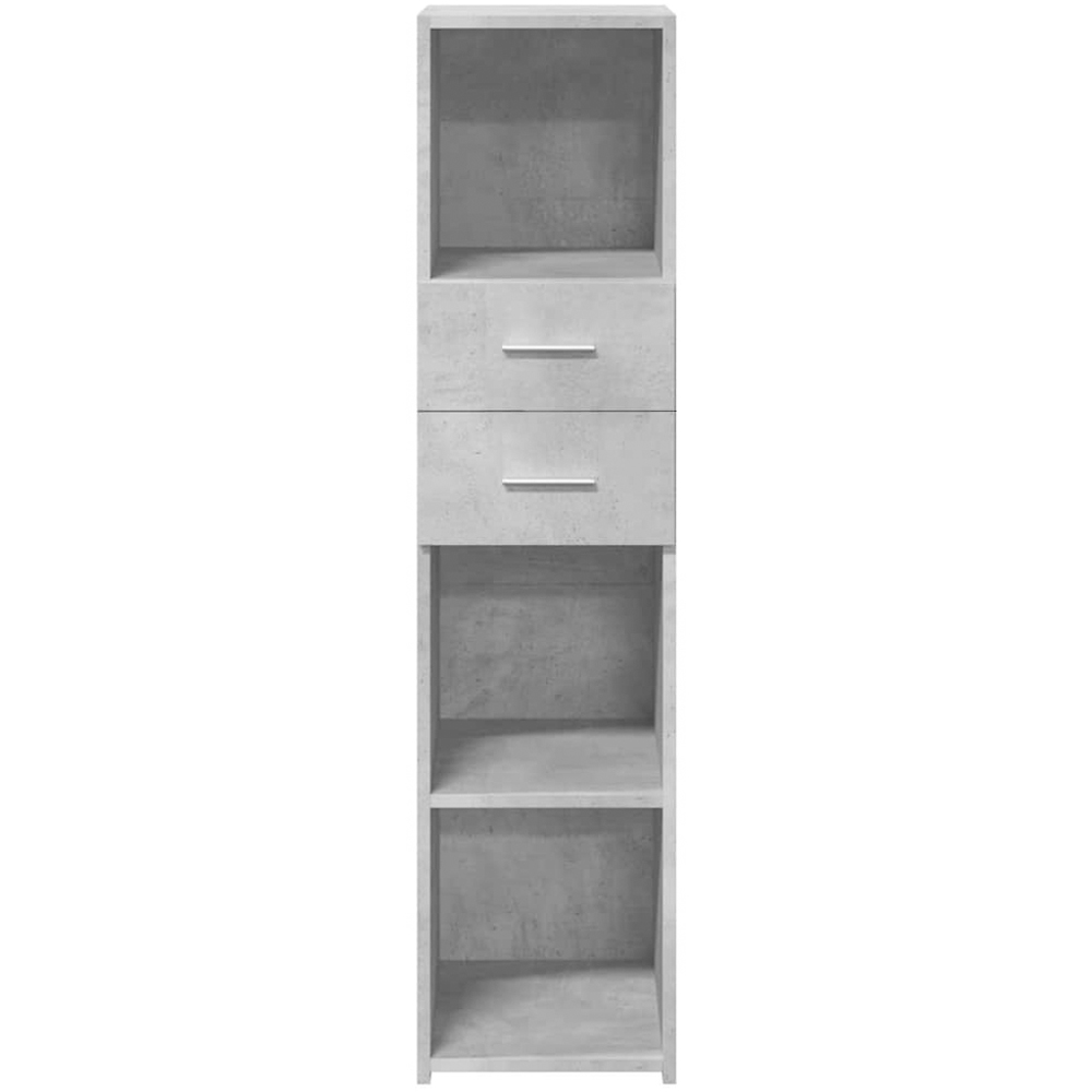 vidaXL 2 Drawer 3 Shelf Concrete Grey Highboard Image 4