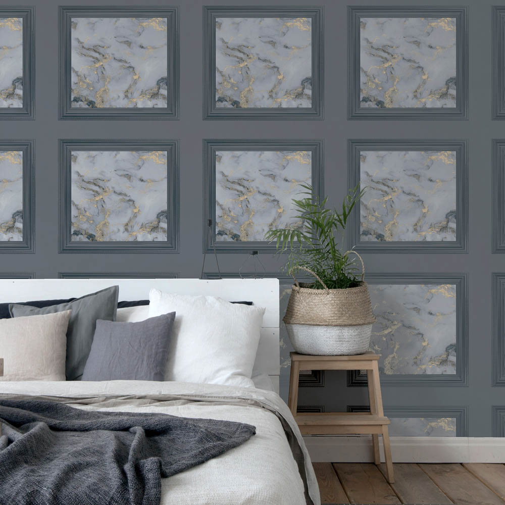 Arthouse Bahia Panel Charcoal Wallpaper Image 5