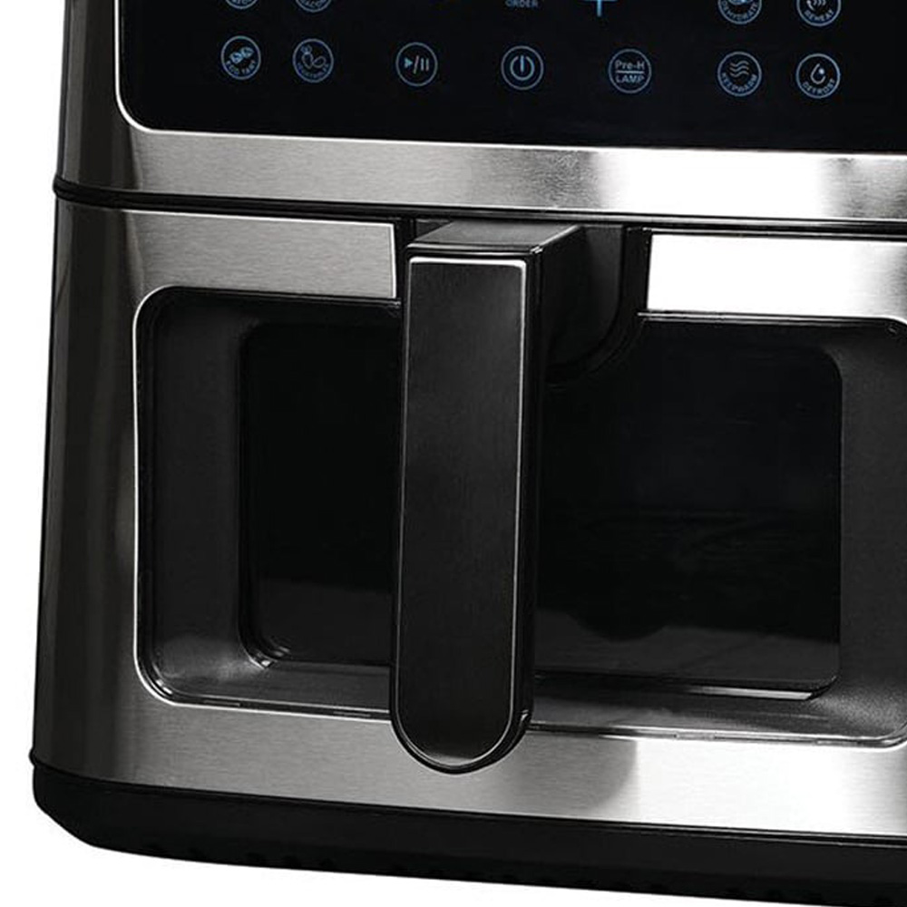 Digital Air Fryer with Drawer 8L - Silver and Black Image 3