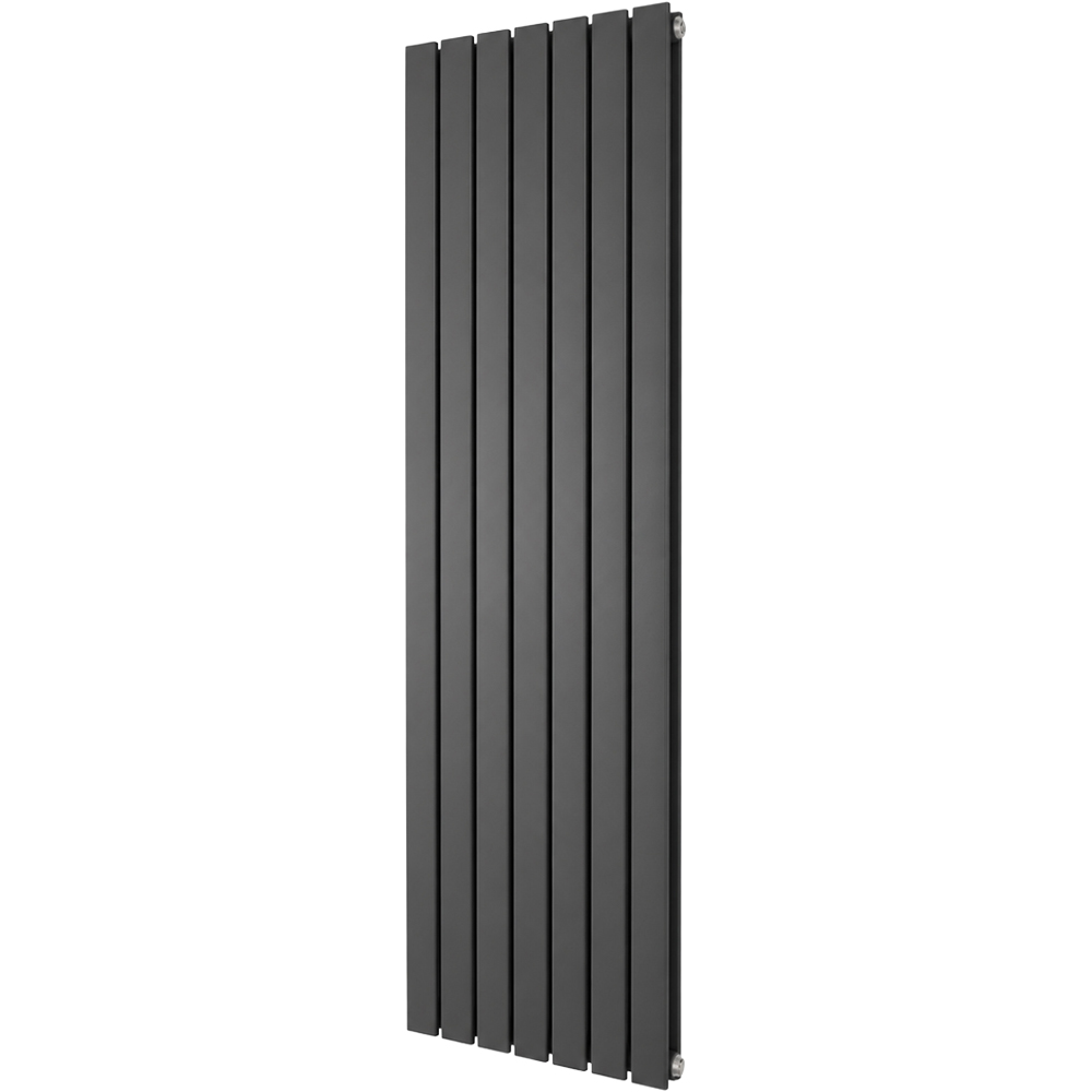 Go Bathrooms Perth Grey Double Panel Flat Vertical Radiator 1600 x 475mm Image 1