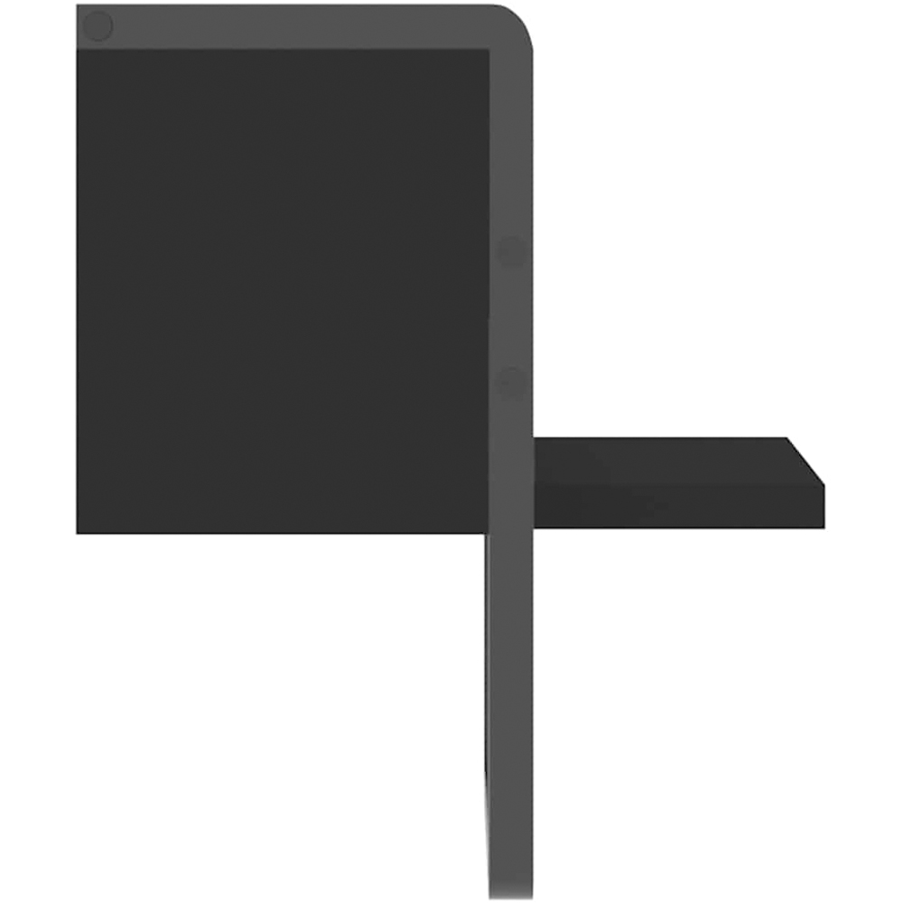 vidaXL 20cm Black Floating Wall Shelf with Bar Image 4