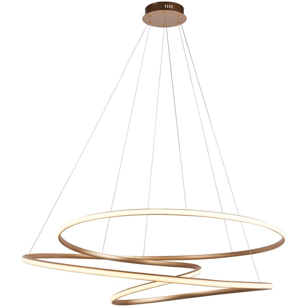 Merano Imola Satin Gold and White Silicone Large Pendant Ceiling Light Image 1