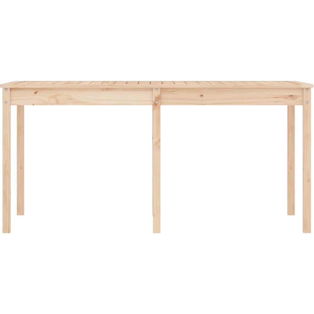 vidaXL 6 Seater Solid Wood Pine Garden Dining Table Natural Image 3