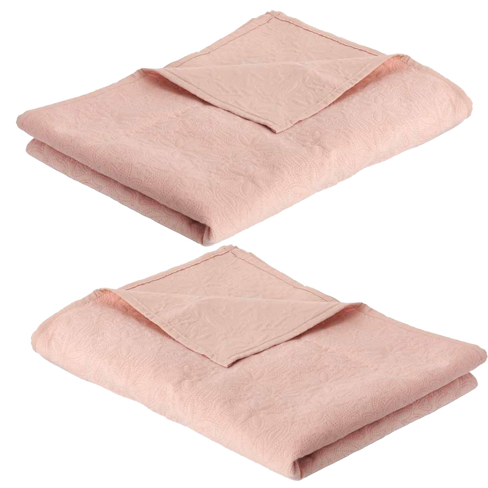 Wilko Blush Velvet Pinsonic Throw 150 x 200cm Wilko