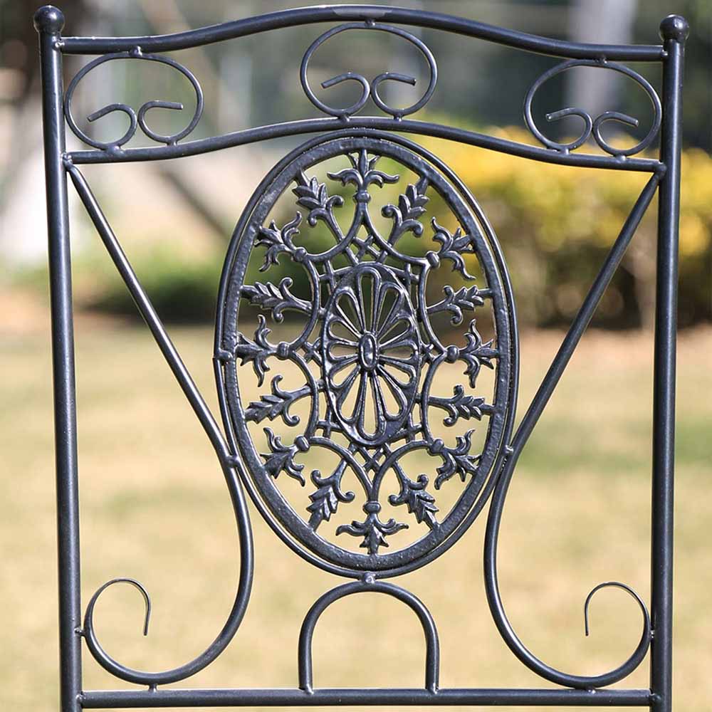 GlamHaus Catalina 2 Seater Bistro Set Black Image 3