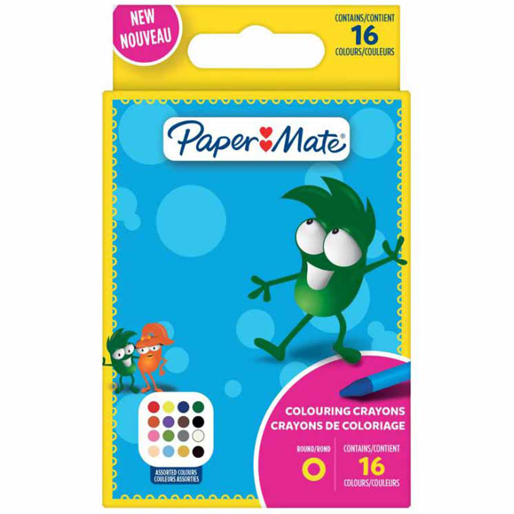 Papermate Colouring Crayons 16pk Image