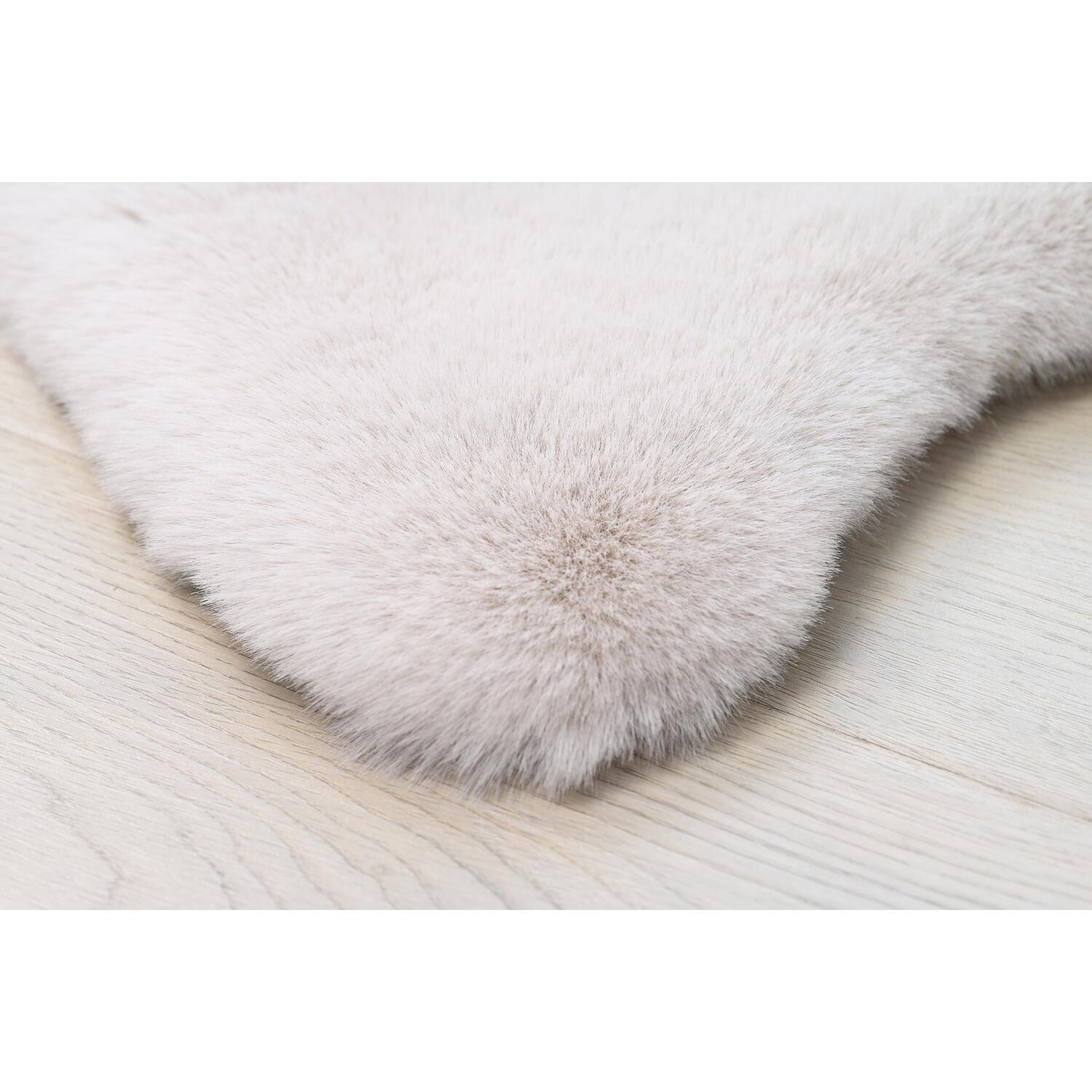 Deluxe Faux Rabbit Fur Rug Mink Wilko