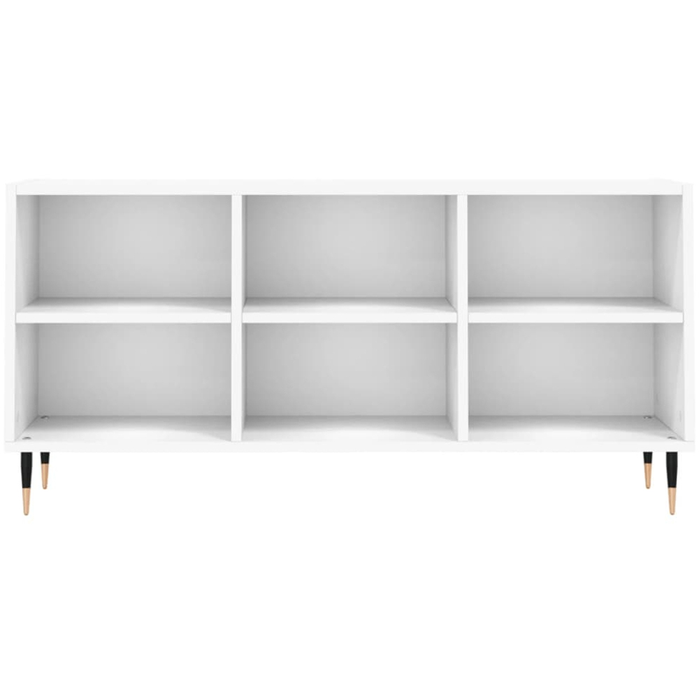 vidaXL 6 Shelf White TV Cabinet Image 4