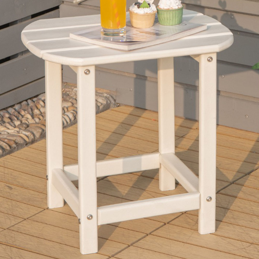 Costway White Adirondack Side Table Image 1