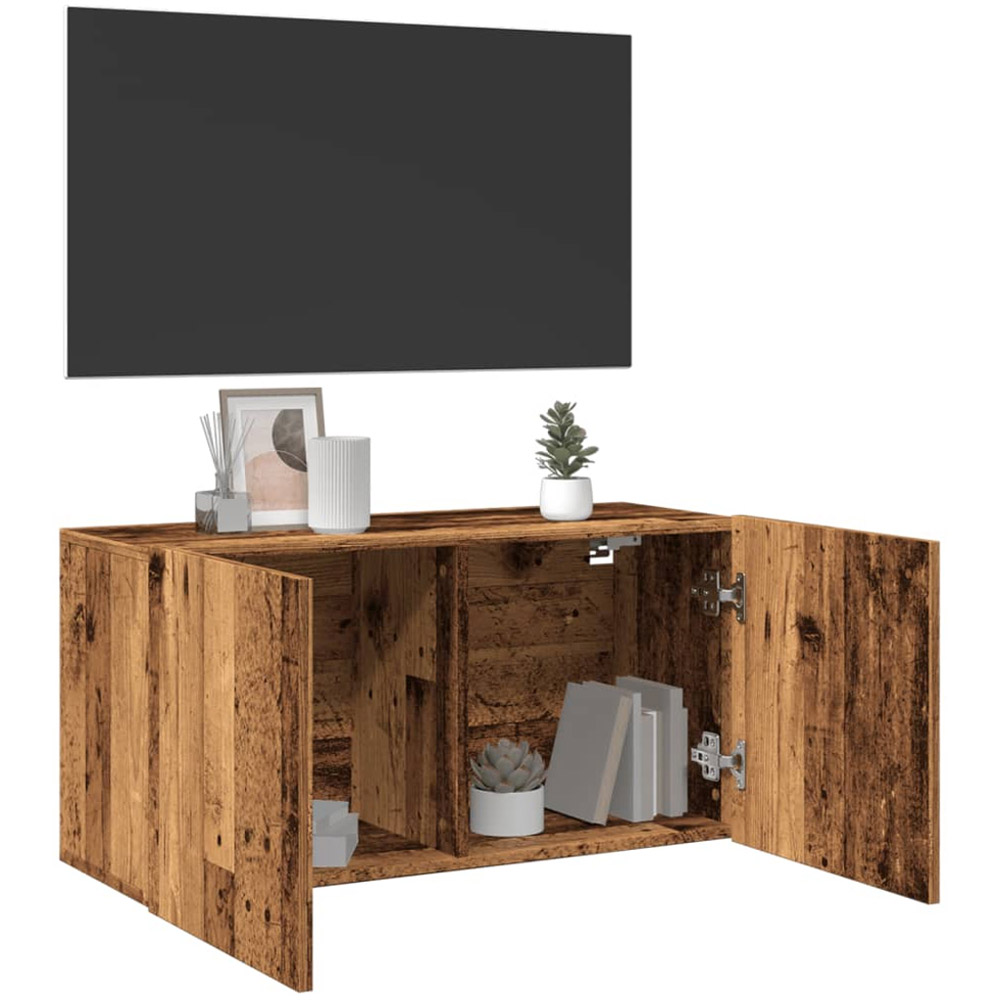 vidaXL 2 Door Old Wood Wall Mounted TV Cabinet Image 4
