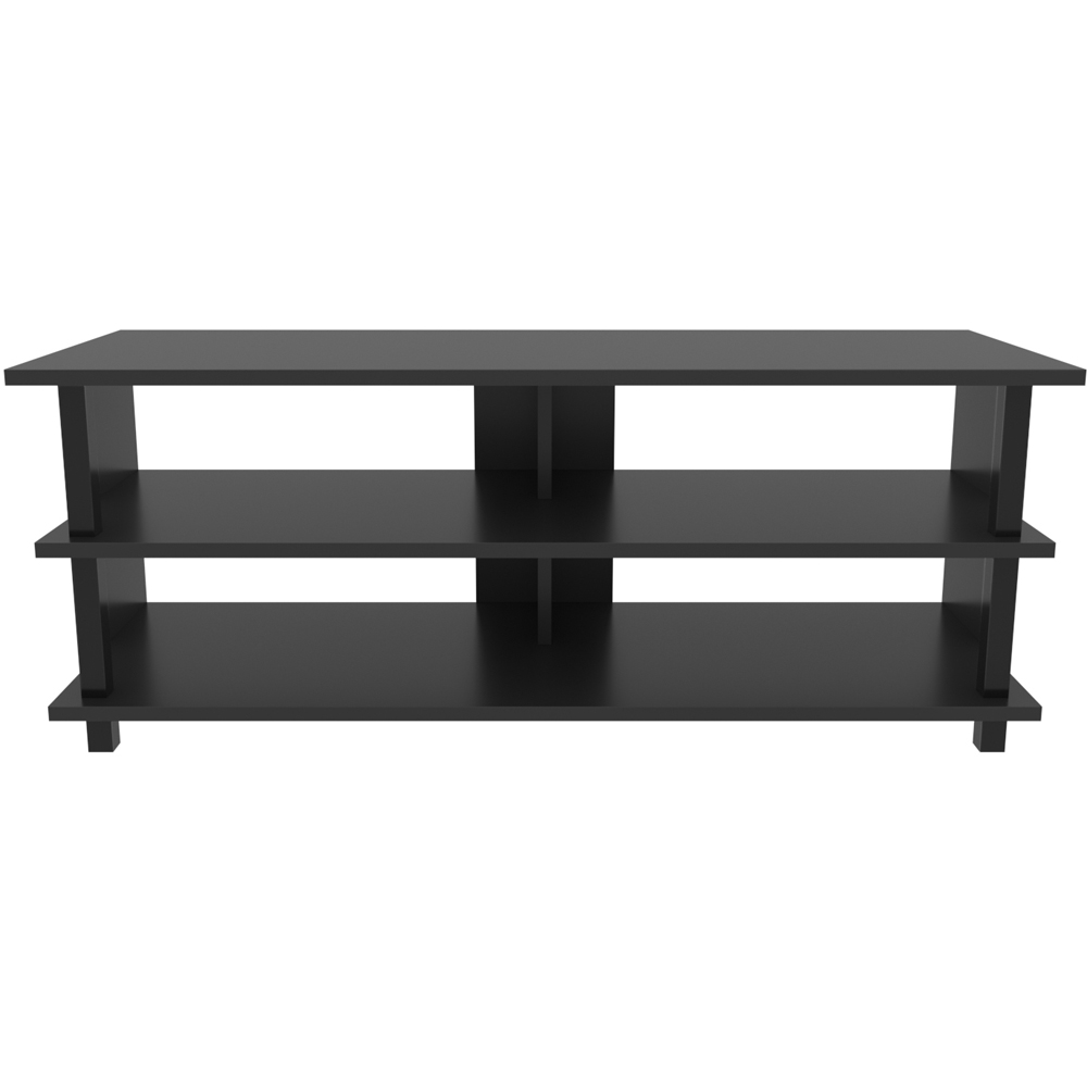 Decorotika Pueblo 4 Open Shelf Black and Anthracite Wide TV Unit Image 3