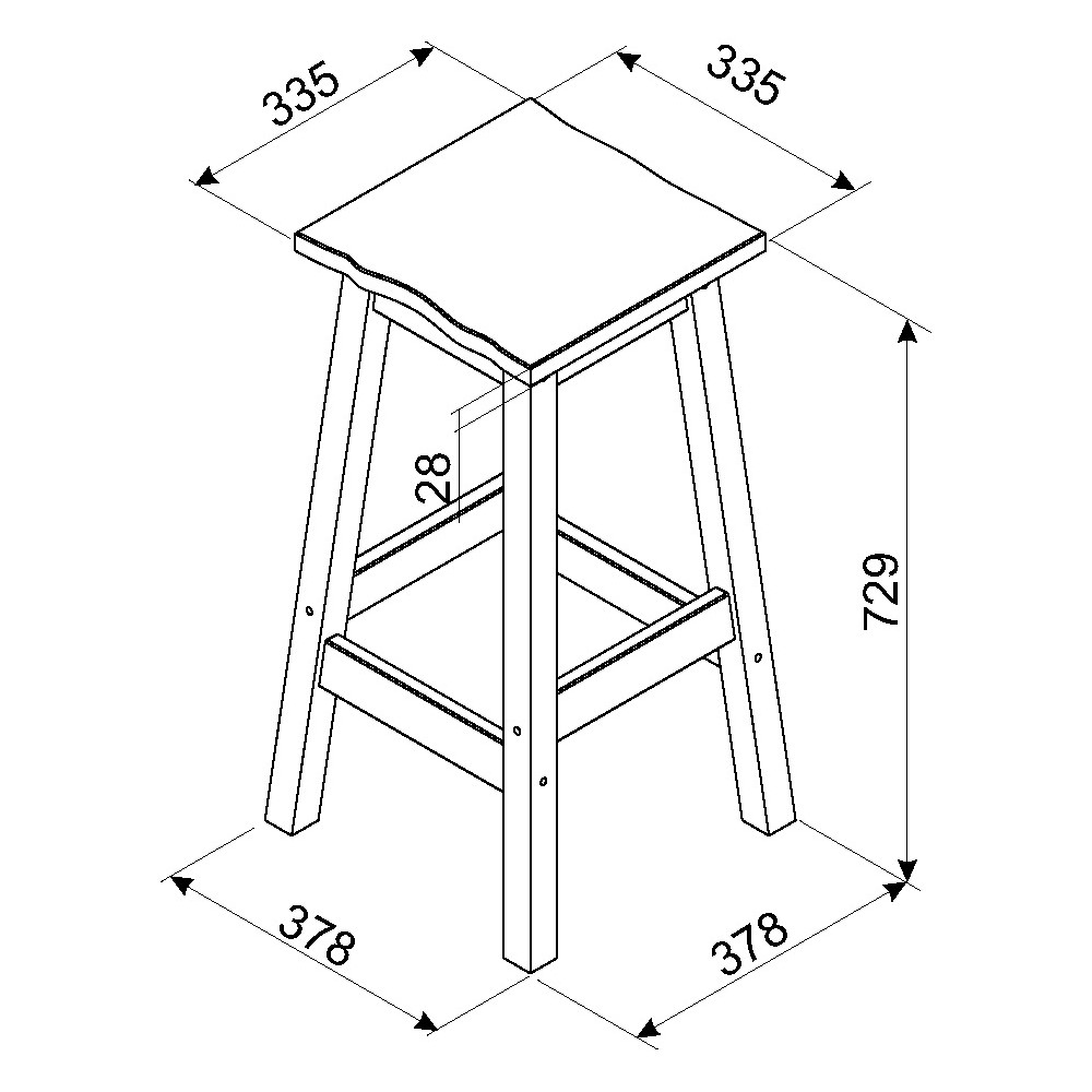 Core Products Corona Grey High Breakfast Stool Set of 2 Image 4