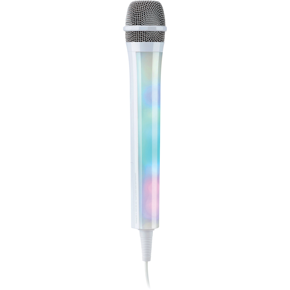 Mr Entertainer White Dynamic Vocal Microphone with LED Lights Image 3