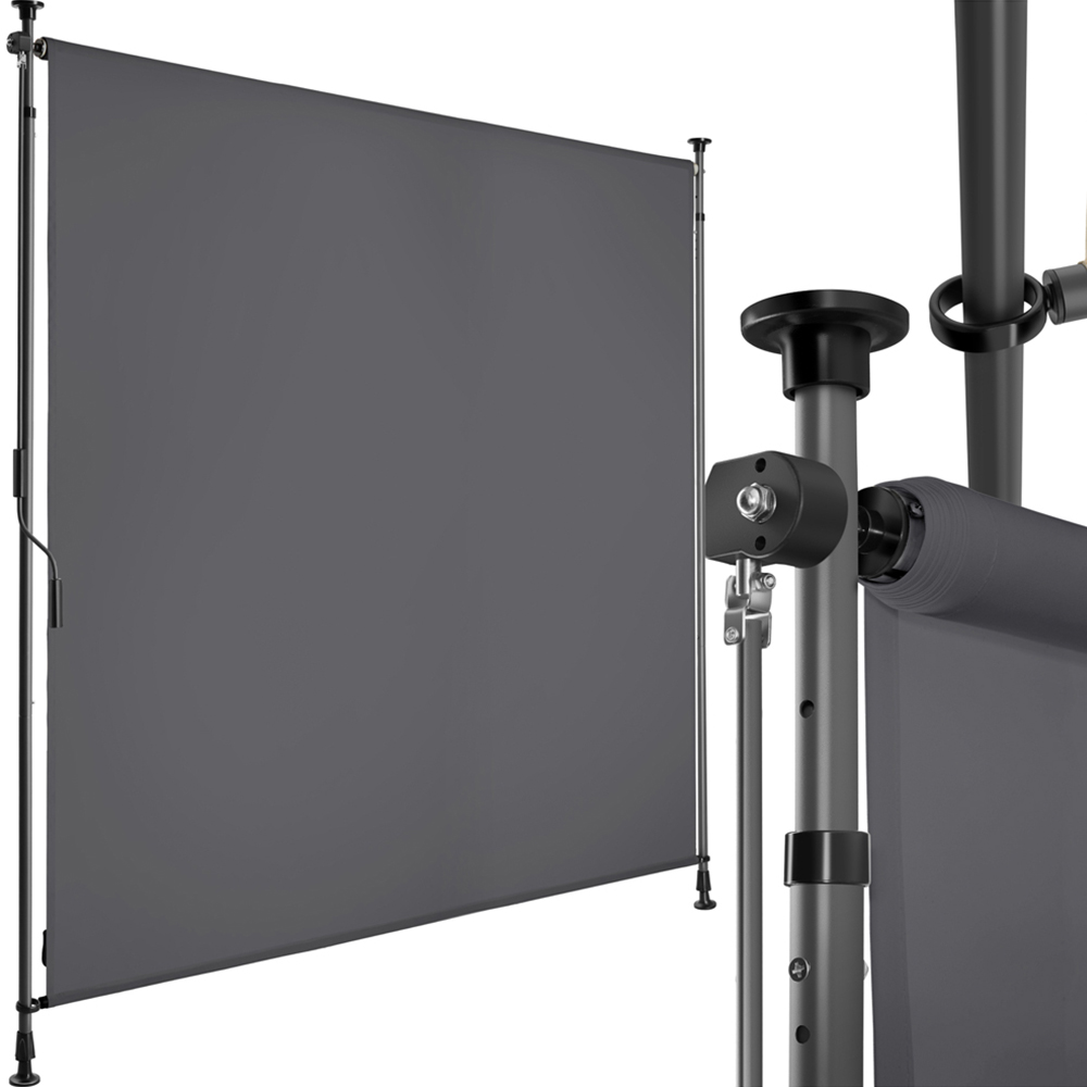 tectake Taija Dark Grey Retractable Awning with Hand Crank 3.1 x 1.58m Image 2