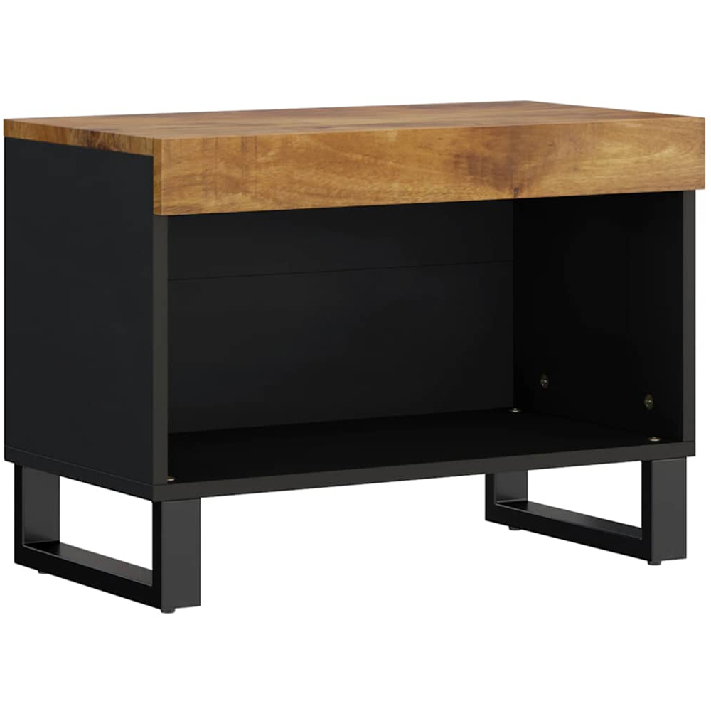 vidaXL Single Shelf Honey Brown Solid Mango Wood TV Cabinet Image 2