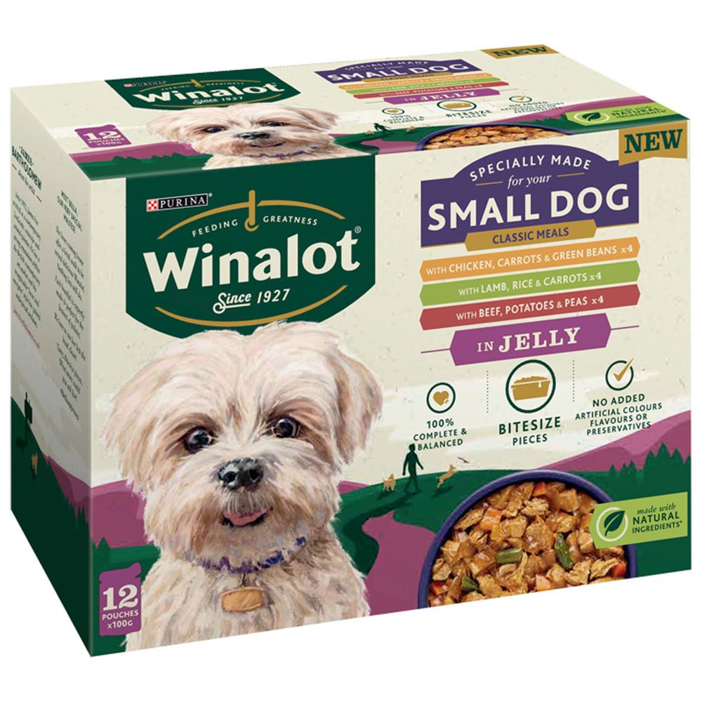 Purina Winalot Mixed in Jelly Small Dog Food Pouches 100g Case of 4 x 12 Pack Image 4