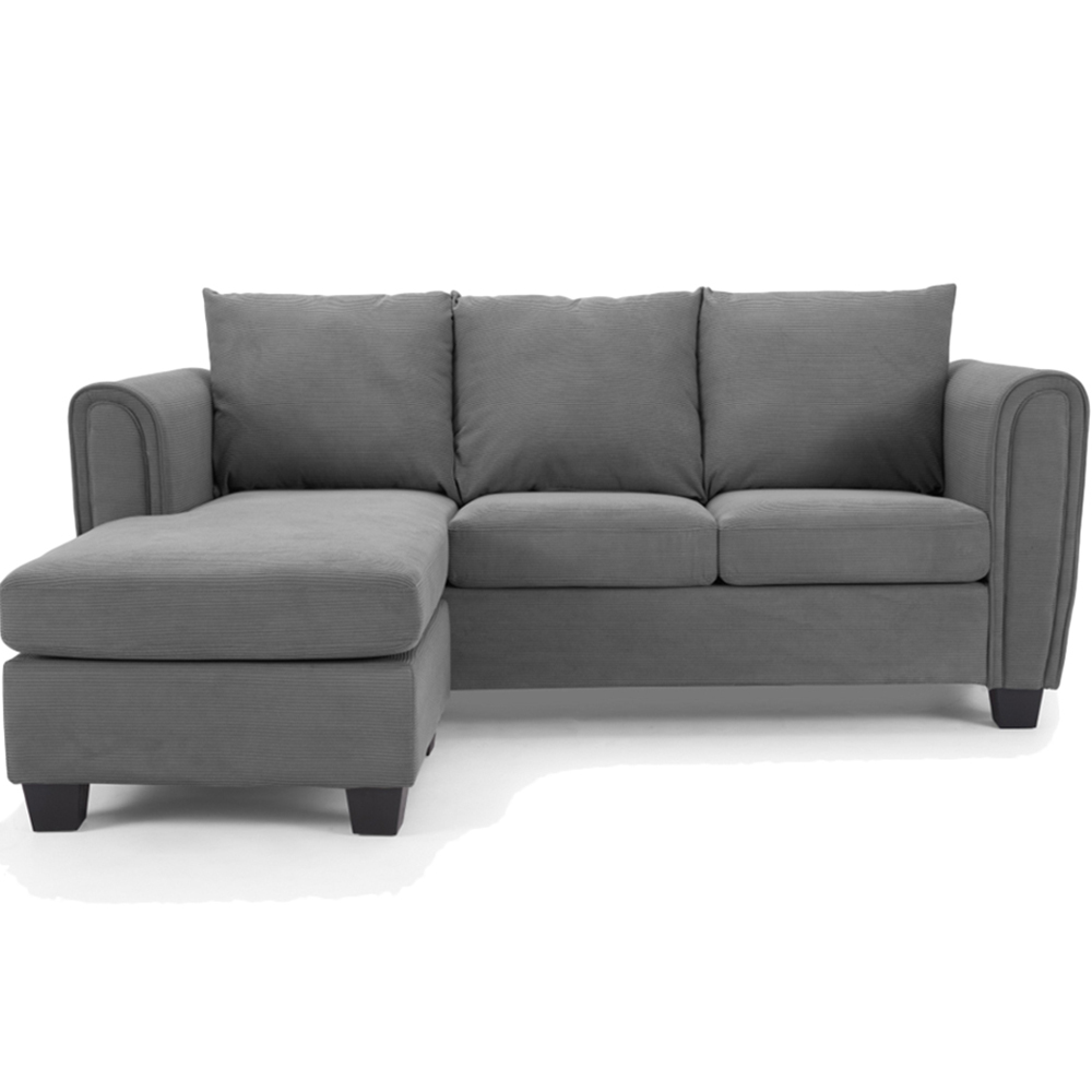 Home Detail Halena 3 Seater Dark Grey L Shape Sofa with Chaise Image 4